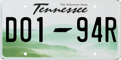 TN license plate D0194R