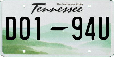 TN license plate D0194U