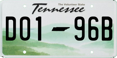 TN license plate D0196B