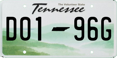 TN license plate D0196G