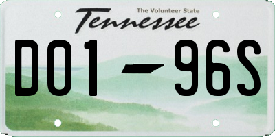 TN license plate D0196S