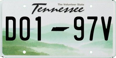 TN license plate D0197V