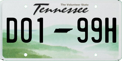 TN license plate D0199H