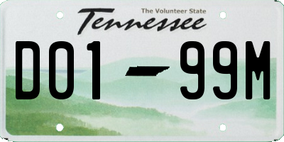 TN license plate D0199M