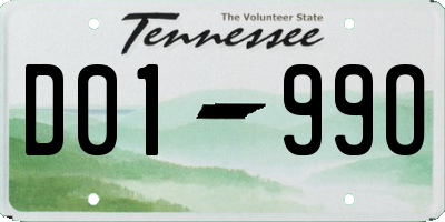 TN license plate D0199O