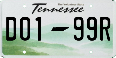 TN license plate D0199R