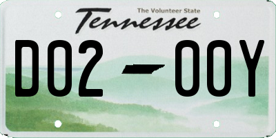TN license plate D0200Y