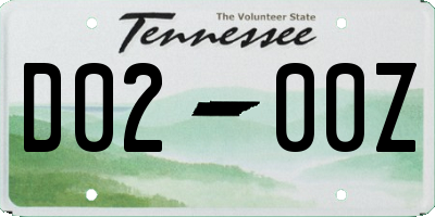 TN license plate D0200Z