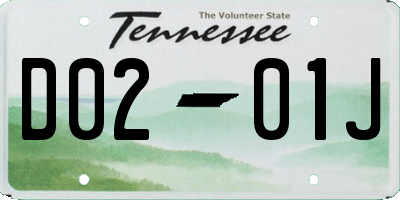 TN license plate D0201J