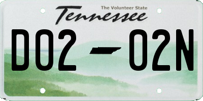 TN license plate D0202N