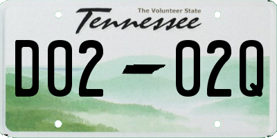 TN license plate D0202Q