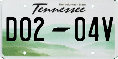 TN license plate D0204V