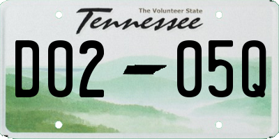 TN license plate D0205Q