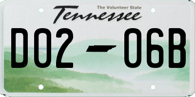 TN license plate D0206B