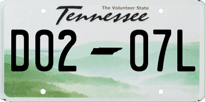 TN license plate D0207L