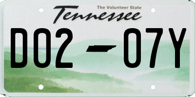 TN license plate D0207Y
