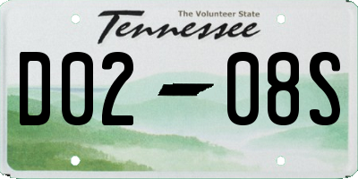 TN license plate D0208S