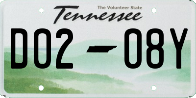 TN license plate D0208Y