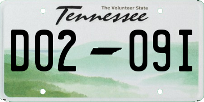 TN license plate D0209I