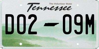 TN license plate D0209M