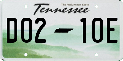 TN license plate D0210E