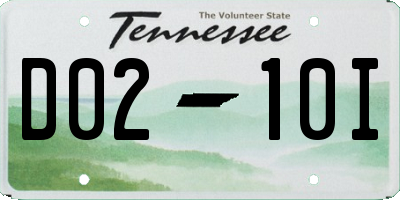 TN license plate D0210I