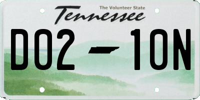 TN license plate D0210N
