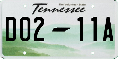TN license plate D0211A