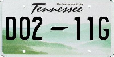 TN license plate D0211G