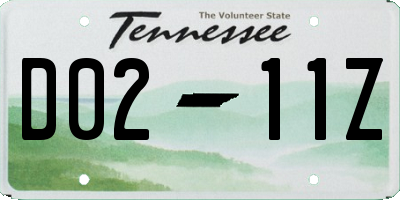 TN license plate D0211Z