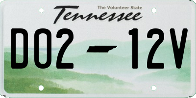 TN license plate D0212V