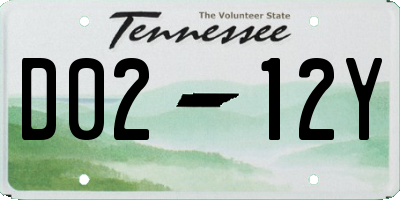 TN license plate D0212Y