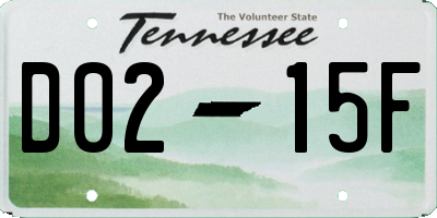 TN license plate D0215F