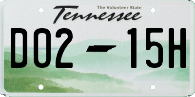 TN license plate D0215H