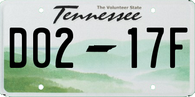 TN license plate D0217F