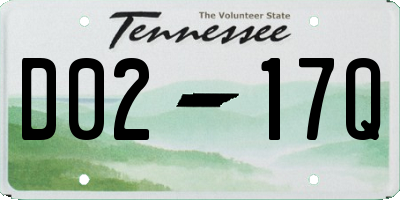 TN license plate D0217Q
