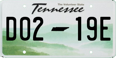TN license plate D0219E