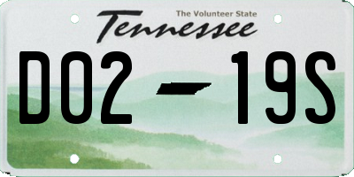 TN license plate D0219S