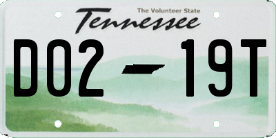 TN license plate D0219T