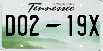 TN license plate D0219X