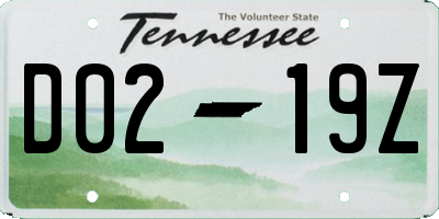 TN license plate D0219Z