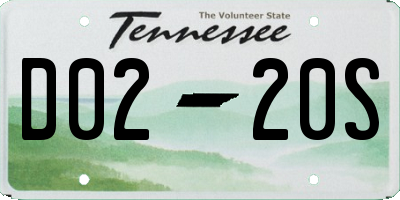 TN license plate D0220S