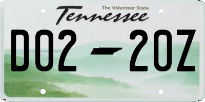 TN license plate D0220Z