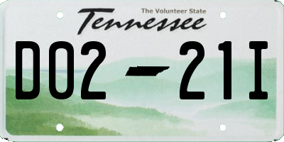 TN license plate D0221I