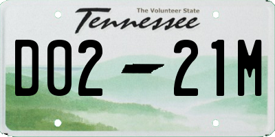TN license plate D0221M
