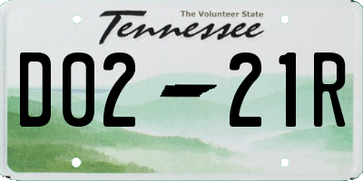 TN license plate D0221R