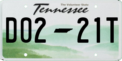 TN license plate D0221T