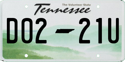 TN license plate D0221U