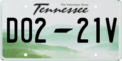 TN license plate D0221V
