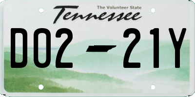 TN license plate D0221Y